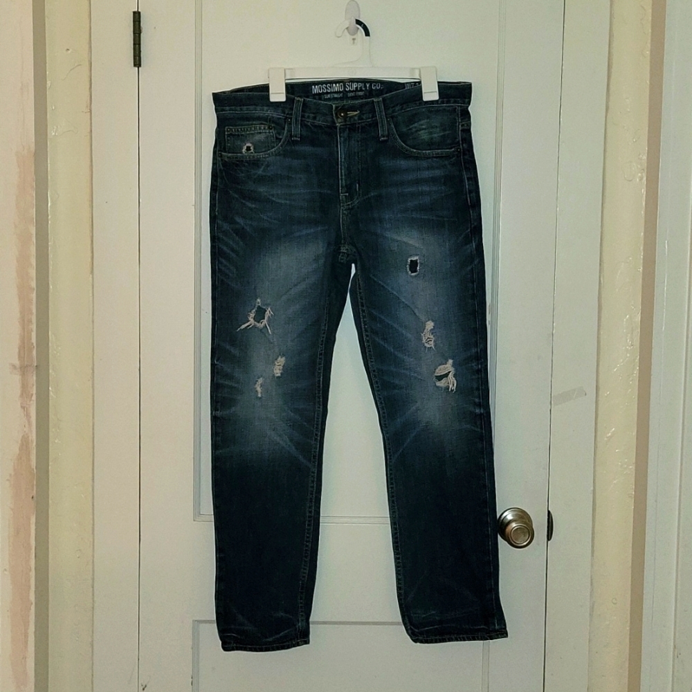 Men's Slim Straight 34 x 30 Mossimo Brand Blue Jeans